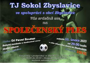 plakát na ples TJ Sokolu 